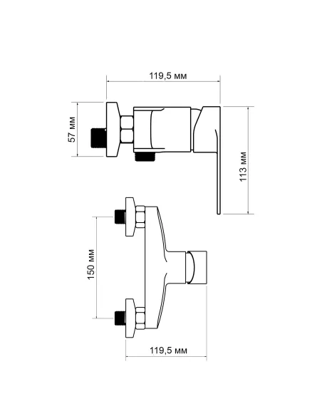 Змішувач для душу Lidz Tani 010 LDTAN010CRM44965 Chrome - 2