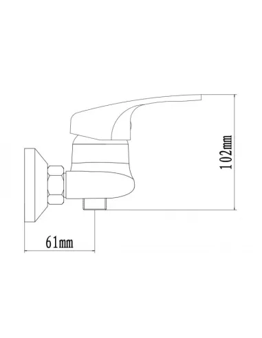 Змішувач для душу Venta VB515NC, цинковий сплав, хром - 4