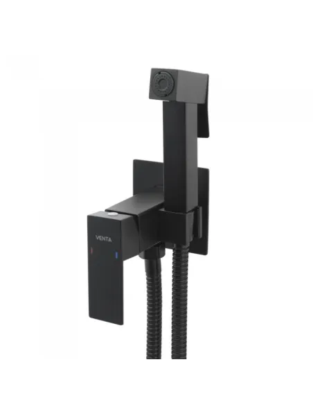 Змішувач із гігієнічним душем Venta VC202VB, нержавіюча сталь, чорний - 1