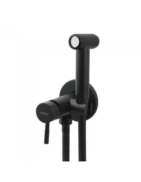 Смеситель с гигиеническим душем Venta VS202VB, нержавеющая сталь, черный - 1