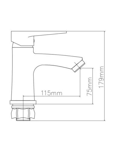 Змішувачі для умивальника прихованого монтажу Venta VN115MC, цинковий сплав, хром - 4