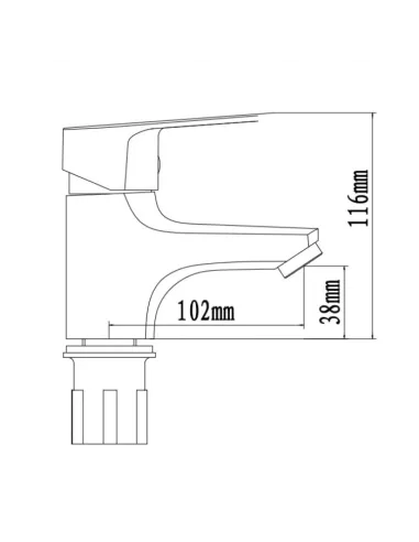 Змішувачі для умивальника прихованого монтажу Venta VP115SC, цинковий сплав, хром - 4