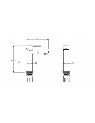 Змішувачі для умивальника прихованого монтажу Venta VC113MS, нержавіюча сталь, сатин - 4