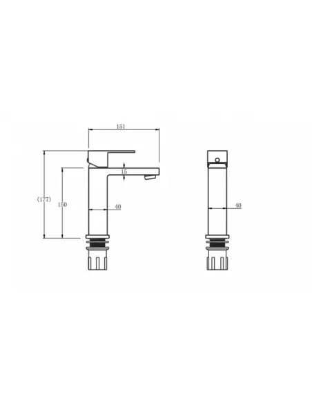 Смесители для умывальника скрытого монтажа Venta VC113MS, нержавеющая сталь, сатин - 4