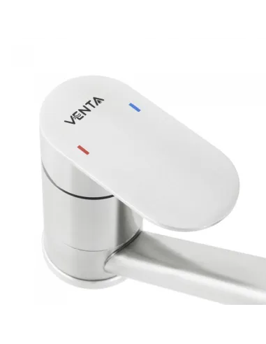 Смесители для умывальника скрытого монтажа Venta VL453MS, нержавеющая сталь, сатин - 3