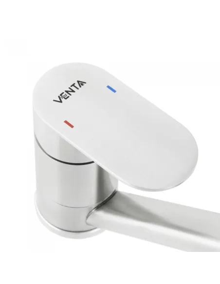 Смесители для умывальника скрытого монтажа Venta VL453MS, нержавеющая сталь, сатин - 3