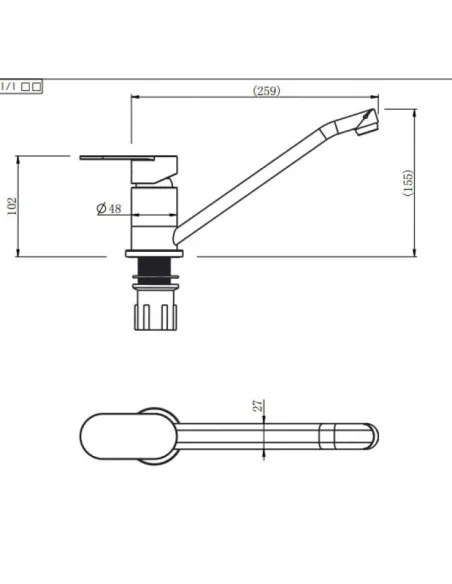 Смесители для умывальника скрытого монтажа Venta VL453MS, нержавеющая сталь, сатин - 4