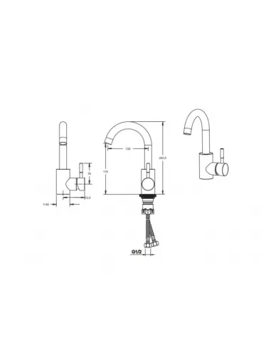 Змішувачі для умивальника прихованого монтажу Venta VS112US, нержавіюча сталь, сатин - 4