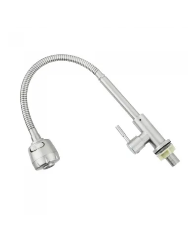 Монокран для умивальника Venta VS722SS, рефлекторний гусак, нержавіюча сталь, сатин - 2