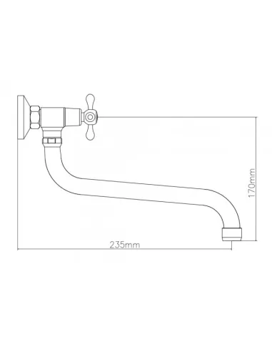 Змішувач для кухні двовентильний Venta VM415LC, цинковий сплав, хром - 4