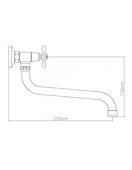 Змішувач для кухні двовентильний Venta VM415LC, цинковий сплав, хром - 4