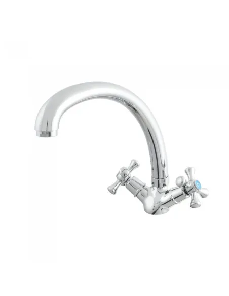 Змішувач для кухні двовентильний Venta VG415UC, цинковий сплав, хром - 1