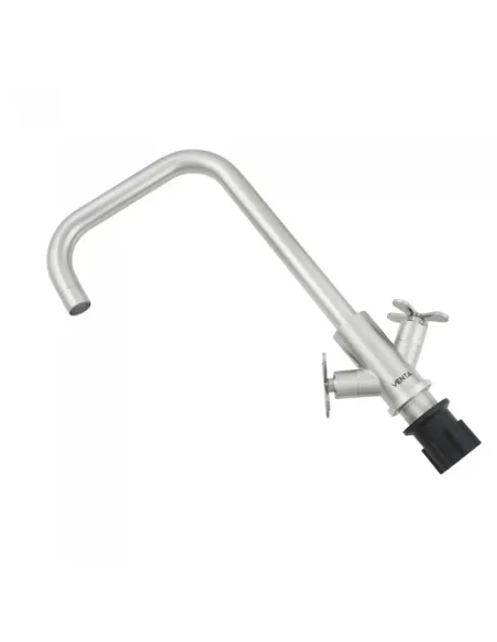 Смеситель для кухни двухвентильный Venta VK403FS, нержавеющая сталь, сатин - 3