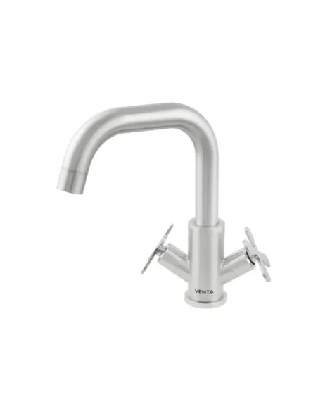 Змішувач для кухні двовентильний Venta VK103MS, нержавіюча сталь, сатин - 1