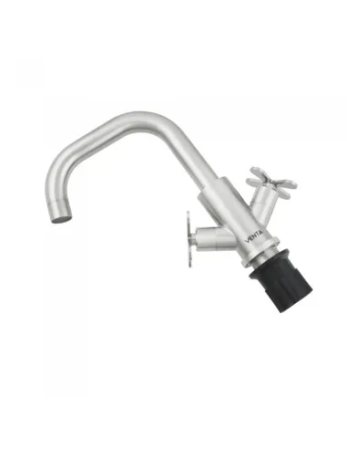 Змішувач для кухні двовентильний Venta VK103MS, нержавіюча сталь, сатин - 2