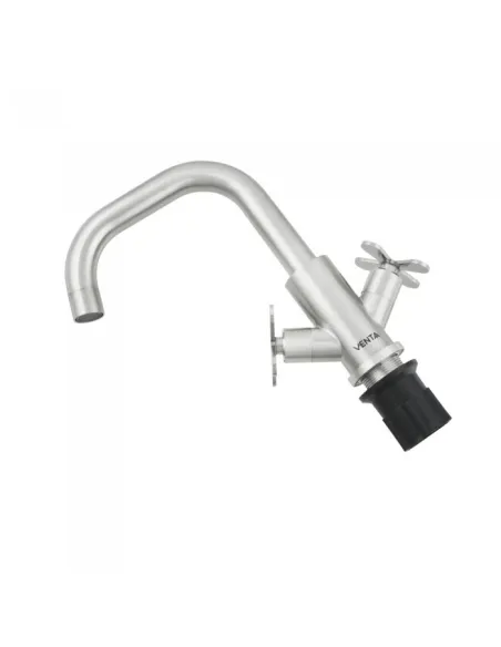 Смеситель для кухни двухвентильный Venta VK103MS, нержавеющая сталь, сатин - 2