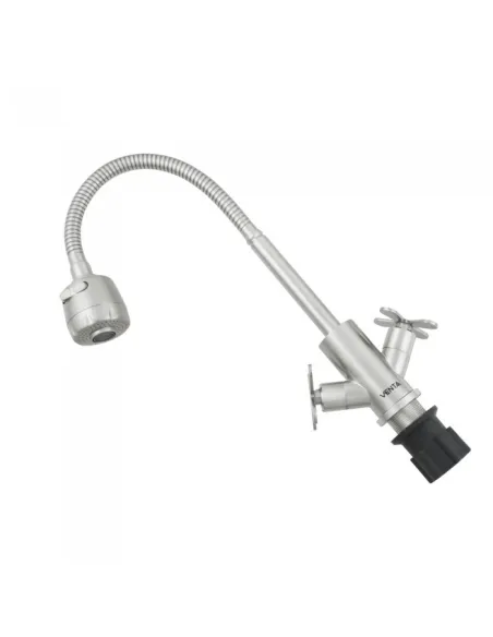 Смеситель для кухни двухвентильный Venta VК422SS, рефлекторний гусак, нержавеющая сталь, сатин - 2