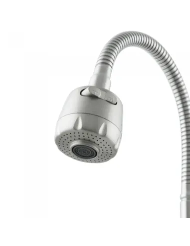 Смеситель для кухни двухвентильный Venta VК422SS, рефлекторний гусак, нержавеющая сталь, сатин - 3