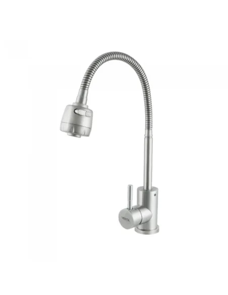 Смеситель для кухни Venta VS422SS, рефлекторний гусак, нержавеющая сталь, сатин - 1