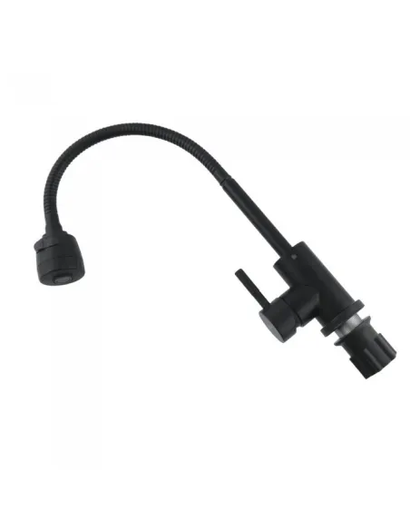 Змішувач для кухні Venta VS422SB, рефлекторний гусак, нержавіюча сталь, чорний - 2