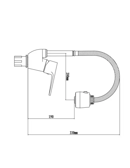 Смеситель для кухни Venta VP415RC, рефлекторний гусак, цинковый сплав, хром - 3