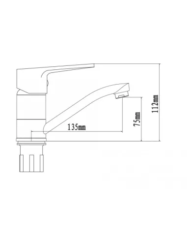 Смеситель для кухни Venta VP415KC, цинковый сплав, хром - 4