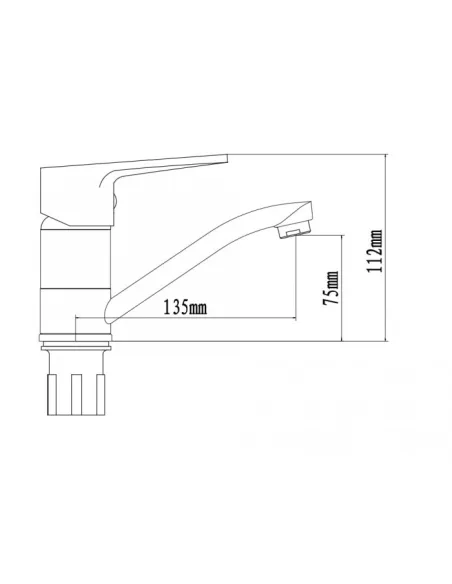 Смеситель для кухни Venta VP415KC, цинковый сплав, хром - 4