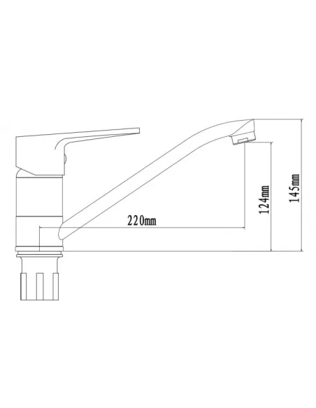 Змішувач для кухні Venta VP415DC, цинковий сплав, хром - 4