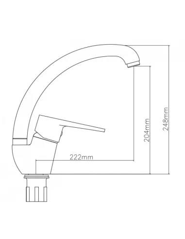 Смеситель для кухни Venta VN425UC, цинковый сплав, хром - 2