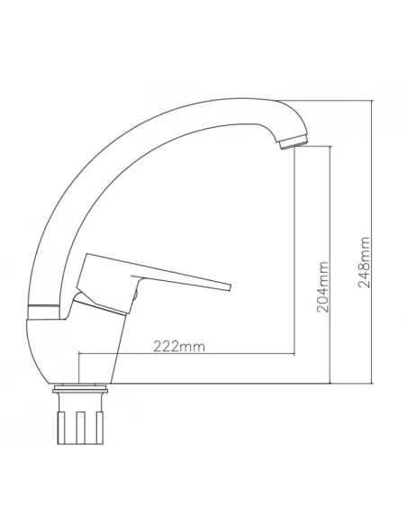 Змішувач для кухні Venta VN425UC, цинковий сплав, хром - 2