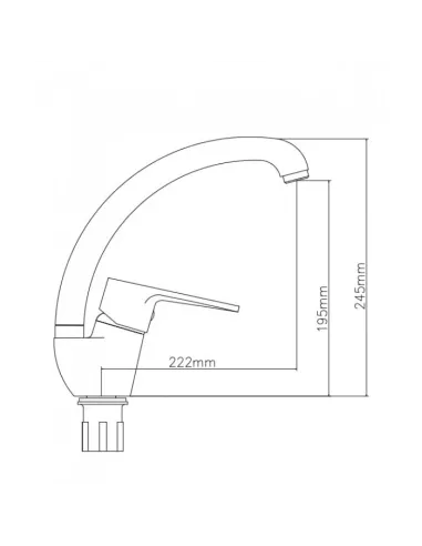 Змішувач для кухні Venta VP415UC, цинковий сплав, хром - 4