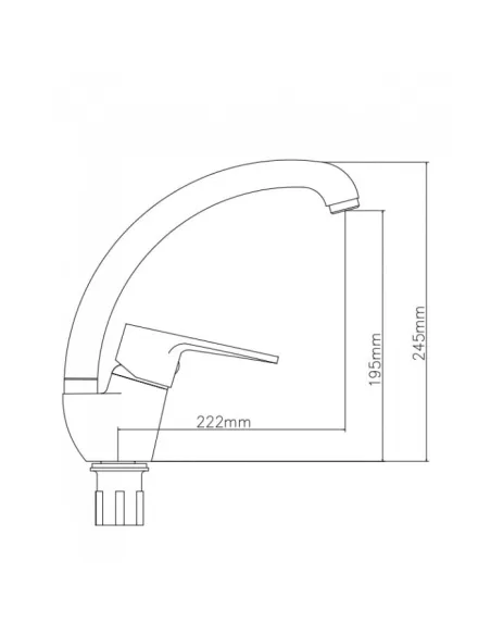 Змішувач для кухні Venta VP415UC, цинковий сплав, хром - 4
