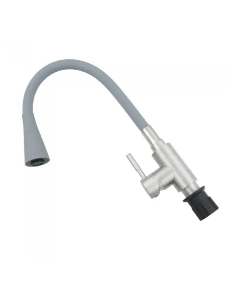 Смеситель для кухни с гибким изливом Venta VS473SG, серый гофрогусак с душевой насадкой - 2