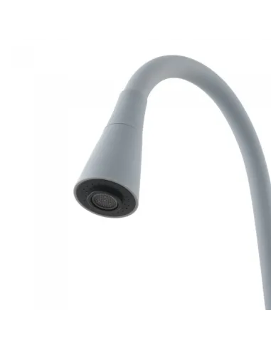 Смеситель для кухни с гибким изливом Venta VS473SG, серый гофрогусак с душевой насадкой - 3