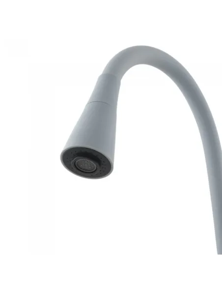 Смеситель для кухни с гибким изливом Venta VS473SG, серый гофрогусак с душевой насадкой - 3