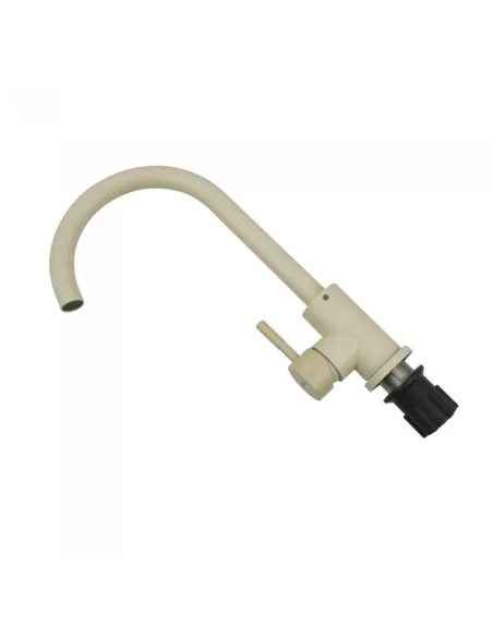 Змішувач для кухні з гнучким виливом Venta VS402UP, нержавіюча сталь, бежевий - 2