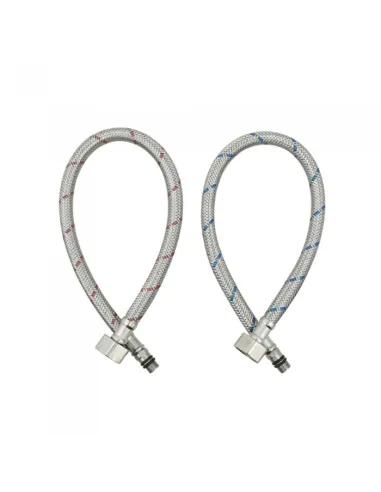 Змішувач для кухні з гнучким виливом Venta VS402UP, нержавіюча сталь, бежевий - 3