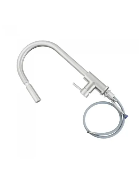 Смеситель для кухни с выдвижным изливом Venta VS42UЕS, нержавеющая сталь, сатин - 3