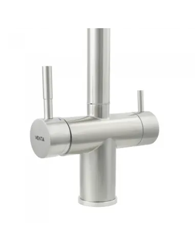 Смесители для кухни с подключением к фильтру Venta VS82FES, вытяжной излив, нержавеющая сталь, сатин - 3