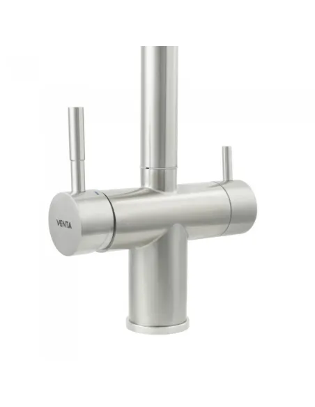Змішувачі для кухні з підключенням до фільтру Venta VS82FES, витяжний вилив, нержавіюча сталь, сатин - 3