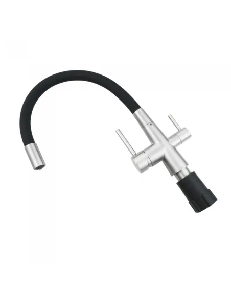 Змішувачі для кухні з підключенням до фільтра Venta VS813SB, нержавіюча сталь, чорний гофровилив - 2