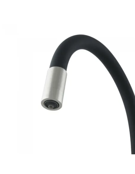 Смесители для кухни с подключением к фильтру Venta VS813SB, нержавеющая сталь, черный гофроизлив - 3