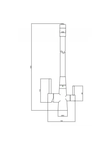 Змішувачі для кухні з підключенням до фільтра Venta VS813SB, нержавіюча сталь, чорний гофровилив - 4