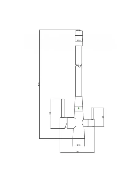 Смесители для кухни с подключением к фильтру Venta VS813SB, нержавеющая сталь, черный гофроизлив - 4