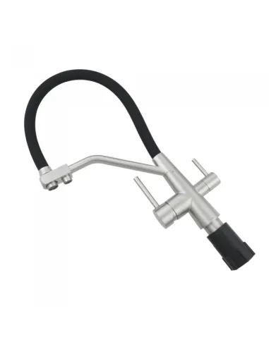 Змішувачі для кухні з підключенням до фільтру Venta VS823AB, нержавіюча сталь, чорний гофровилив - 2