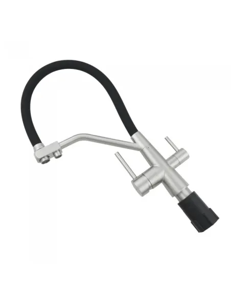 Змішувачі для кухні з підключенням до фільтру Venta VS823AB, нержавіюча сталь, чорний гофровилив - 2