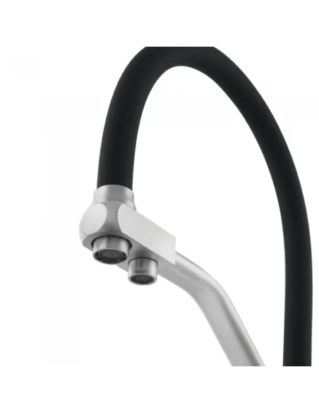 Змішувачі для кухні з підключенням до фільтру Venta VS823AB, нержавіюча сталь, чорний гофровилив - 3