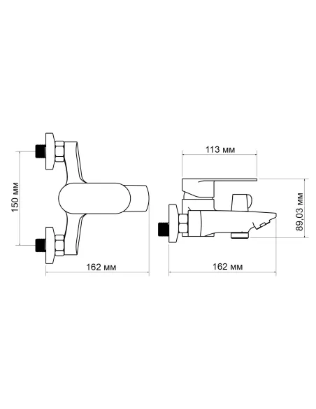Смеситель для ванны Lidz Tani 0061 LDTAN0061CRM44963 Chrome - 2