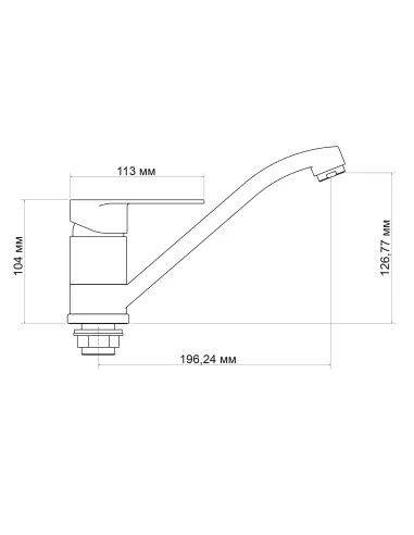 Смеситель для кухни Lidz Tani 003 LDTAN003CRM44968 Chrome - 2