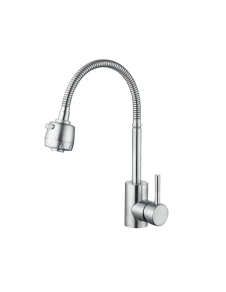 Смеситель для кухни с гибким изливом Lidz Aria 015F41 LDARI015F41NKS45306 Nickel - 1